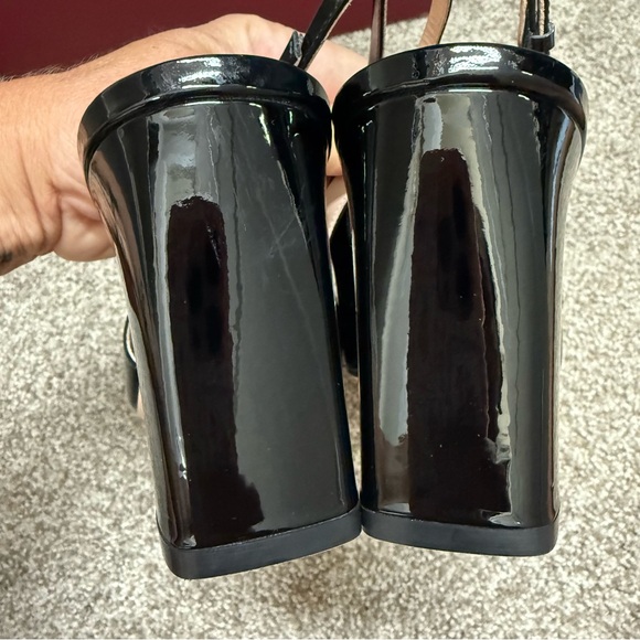 Gucci slingback horsebit black patent leather pumps 9.5 39.5 - Picture 4 of 8